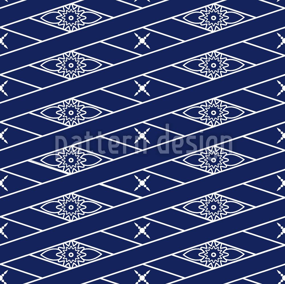patterned-wallpaper-rhombus-blue
