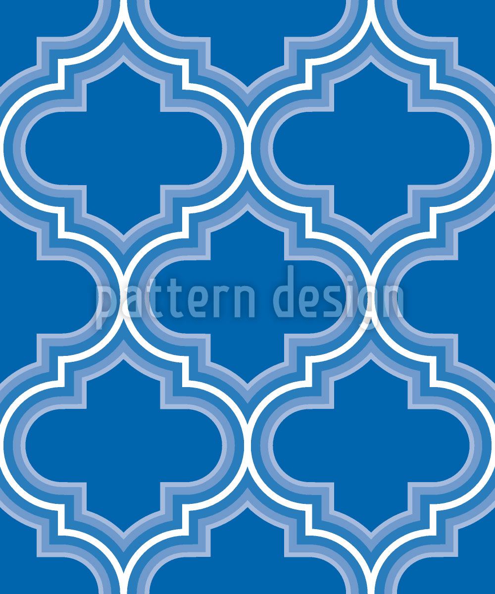 patterned-wallpaper-retro-morocco-blue