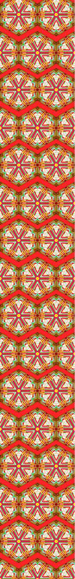 patterned-wallpaper-kaleidoscope-zig-zag-red