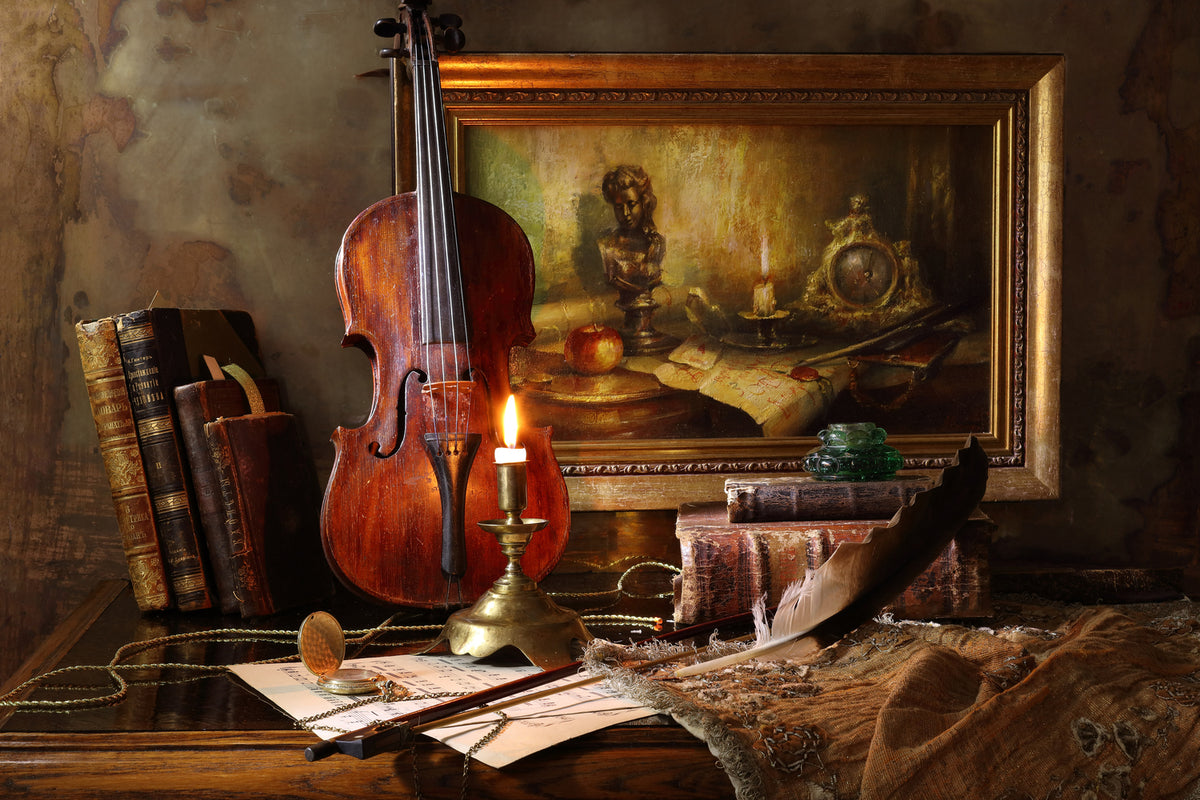 photo-wallpaper-still-life-with-violin-and-painting-ii