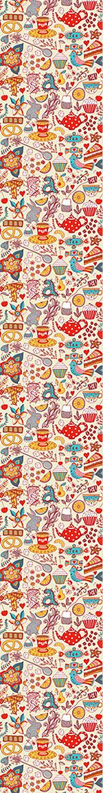 patterned-wallpaper-tea-party-in-summer