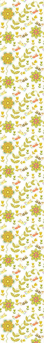 patterned-wallpaper-weird-birds-fly-over-the-flower-bed