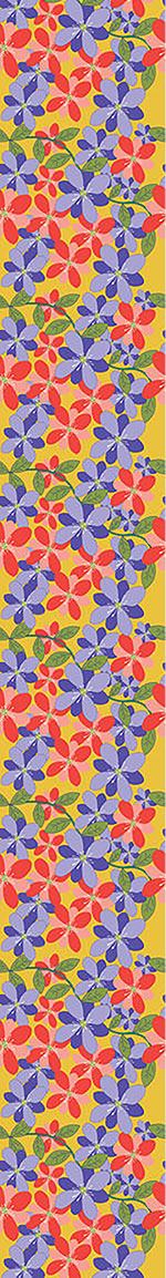 patterned-wallpaper-petals-and-leaves-yellow