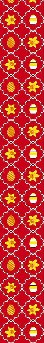 patterned-wallpaper-easter-daffodils-red