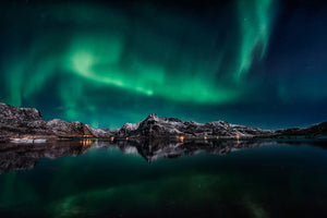 photo-wallpaper-lofoten-aurora-reflection