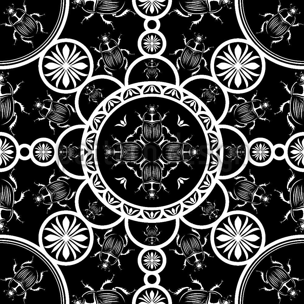 patterned-wallpaper-scarab-pattern