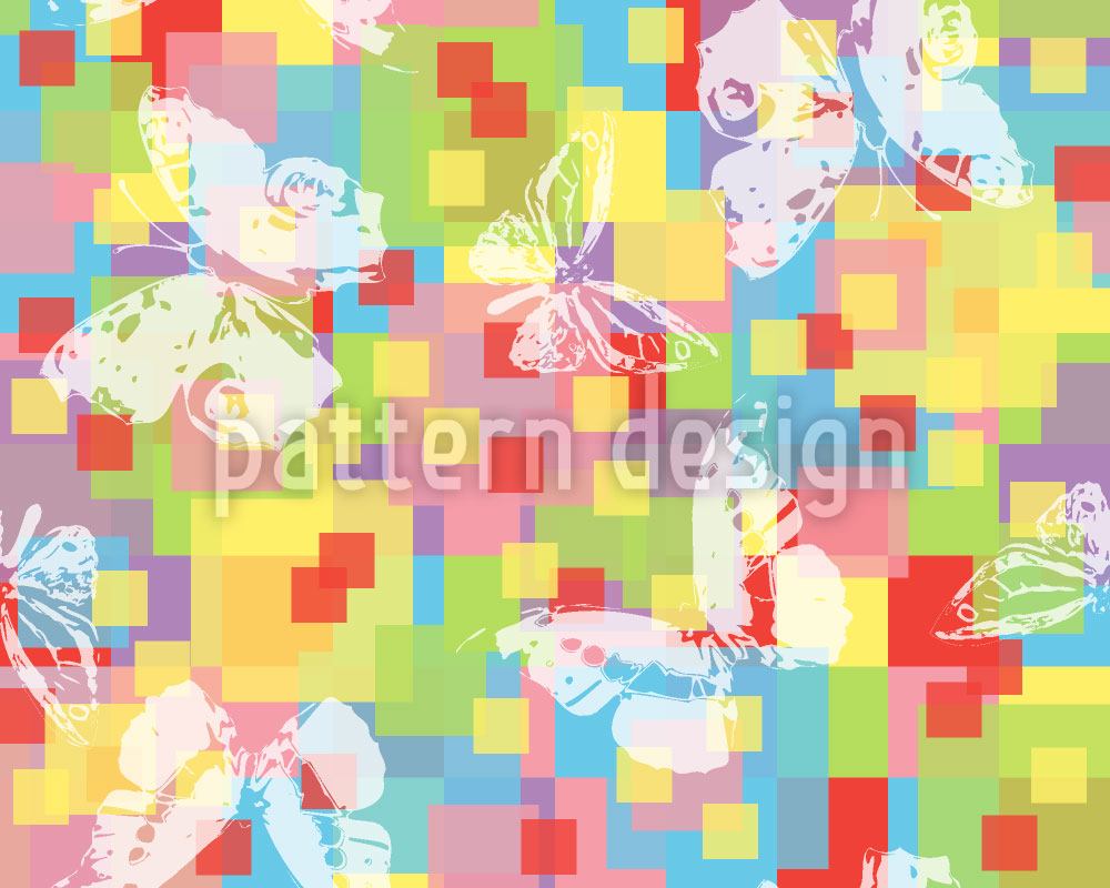 patterned-wallpaper-check-with-butterflies