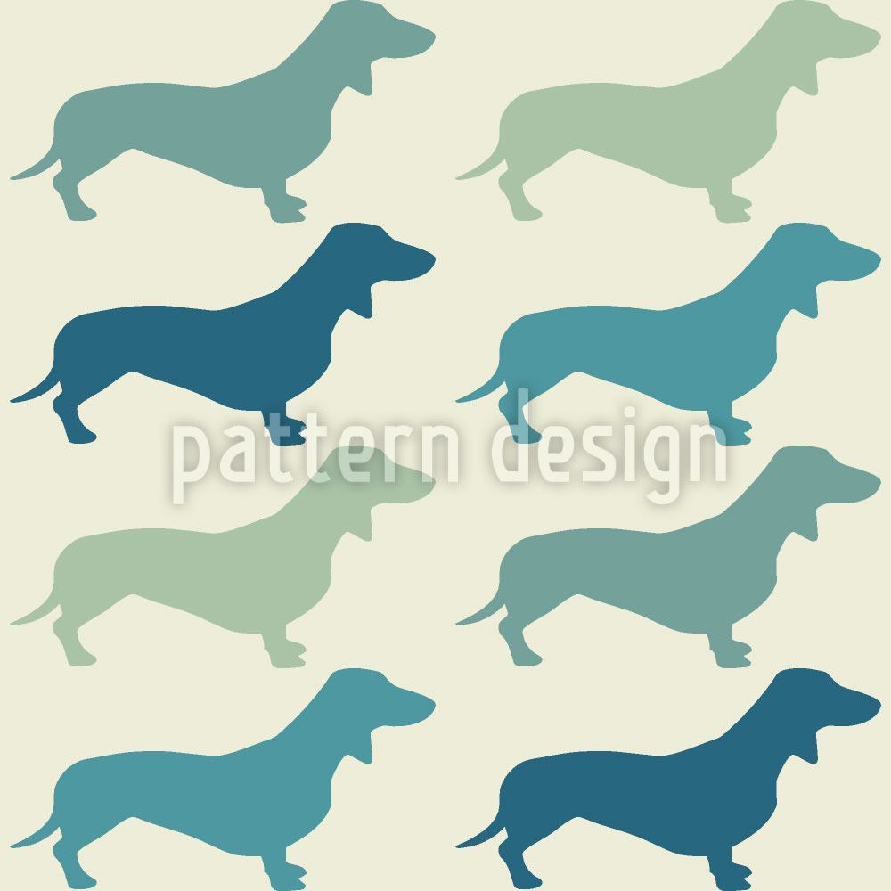 patterned-wallpaper-dachshund-vintage