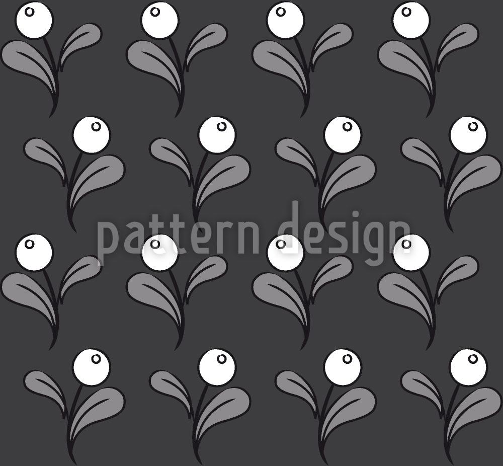 patterned-wallpaper-folk-flowers-monochrome