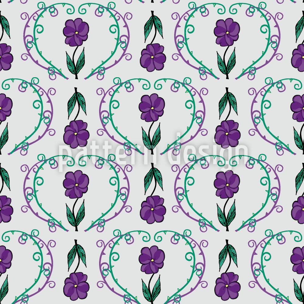 patterned-wallpaper-flowers-with-tendrils