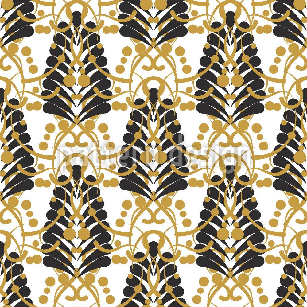 patterned-wallpaper-damask-leaf