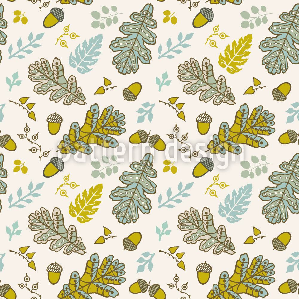 patterned-wallpaper-acorn-and-leaf