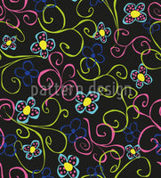 patterned-wallpaper-flower-swirls