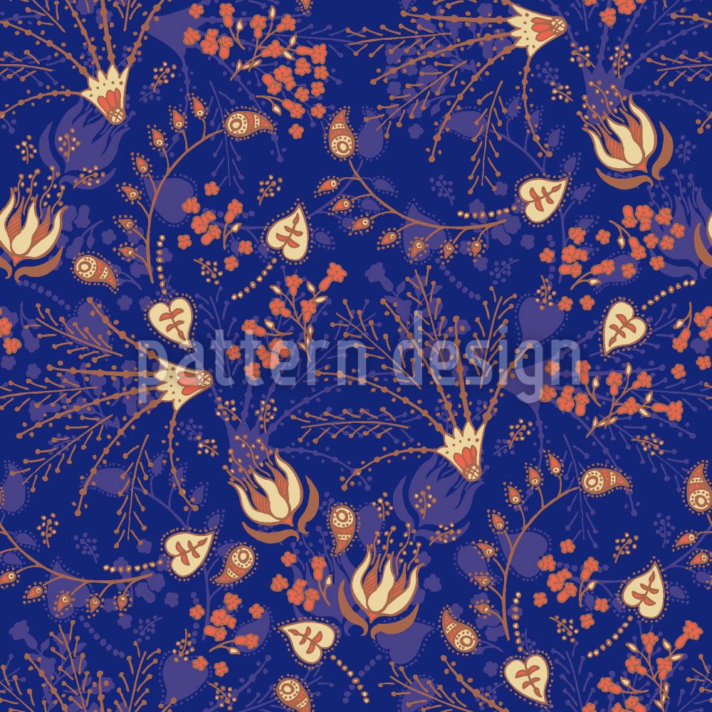 patterned-wallpaper-natashas-enchanted-garden-blue