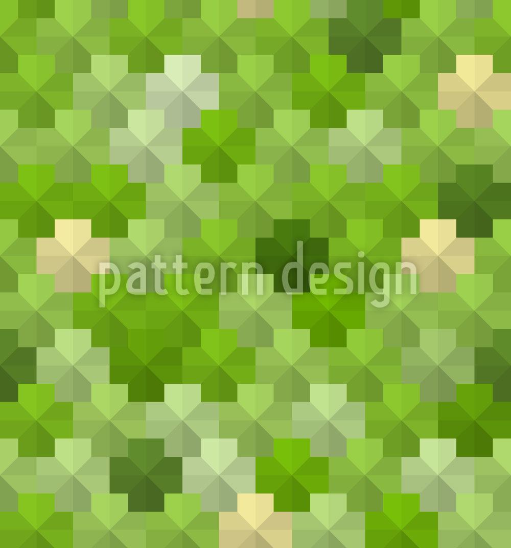 patterned-wallpaper-pentagon-pixels-in-the-grass