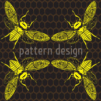 patterned-wallpaper-honey-bees