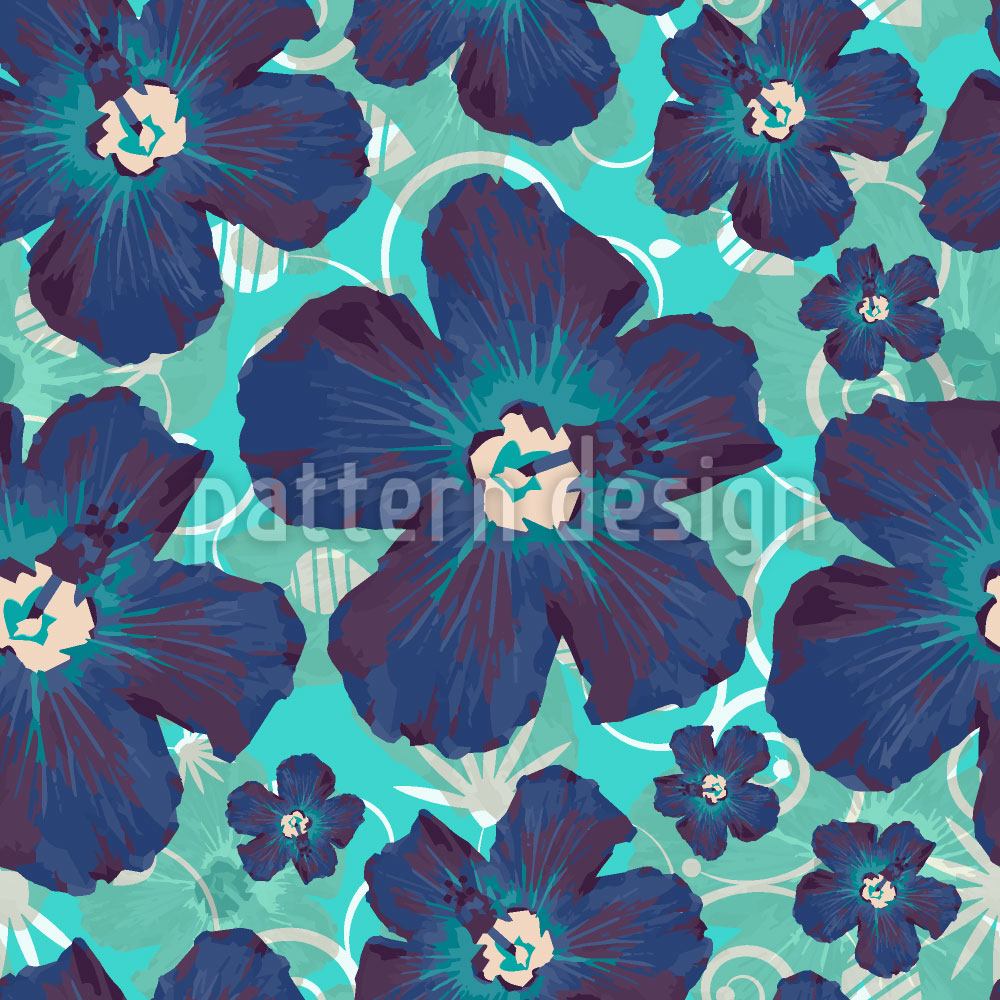 patterned-wallpaper-hibiscus-hawaii