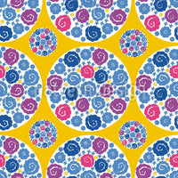 patterned-wallpaper-flower-bouquet-yellow