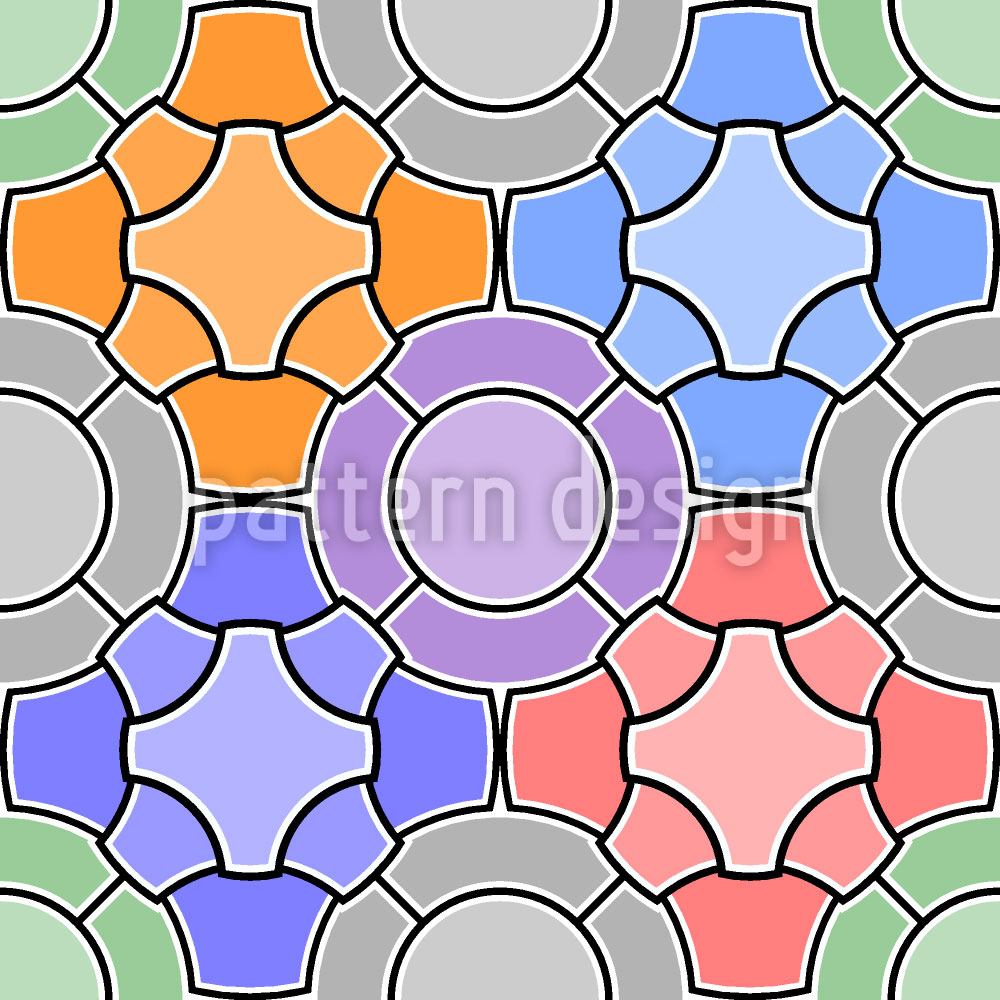 patterned-wallpaper-mosaic-floral