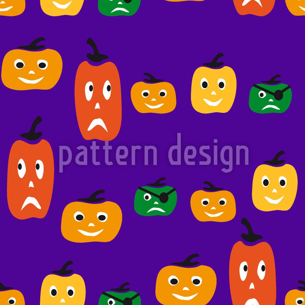 patterned-wallpaper-halloween-pumpkin-heads