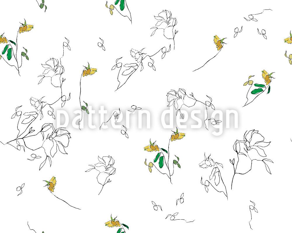 patterned-wallpaper-summer-flower-drawing