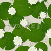 patterned-wallpaper-water-lilies