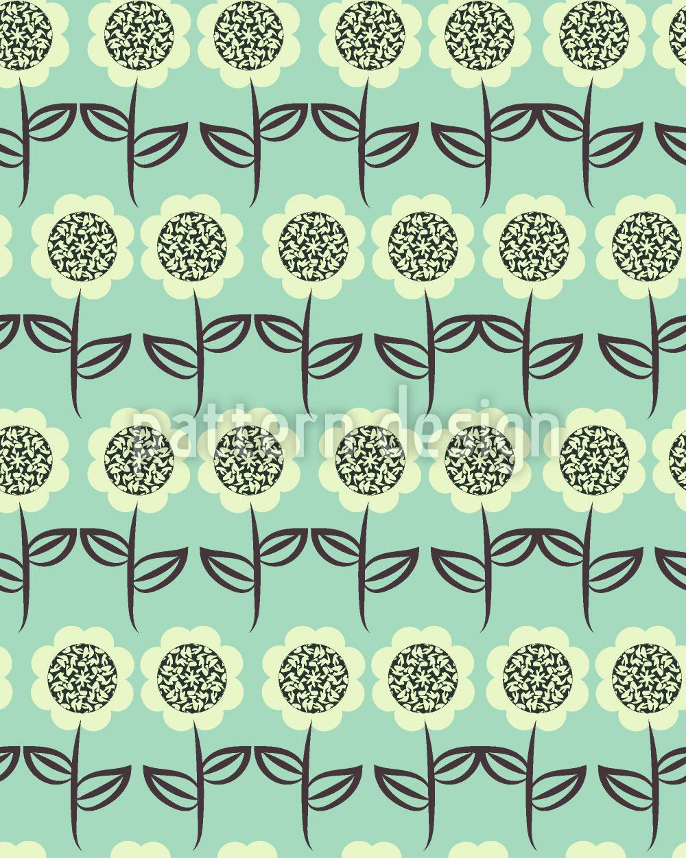 patterned-wallpaper-rows-of-sunflowers