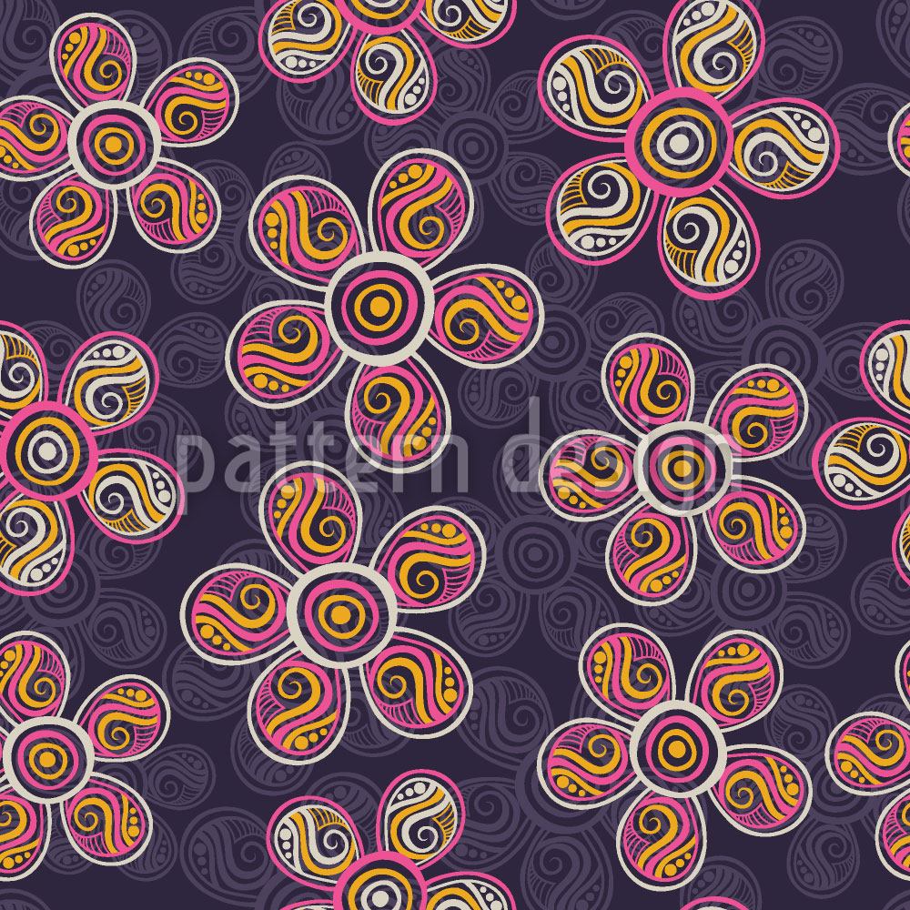 patterned-wallpaper-art-nouveau-blossoms