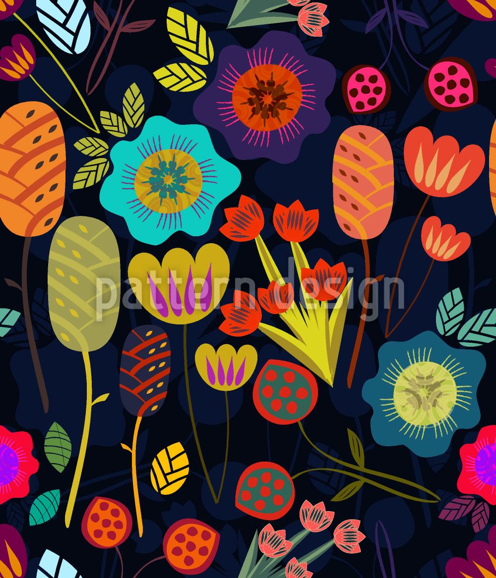 patterned-wallpaper-magic-night-garden