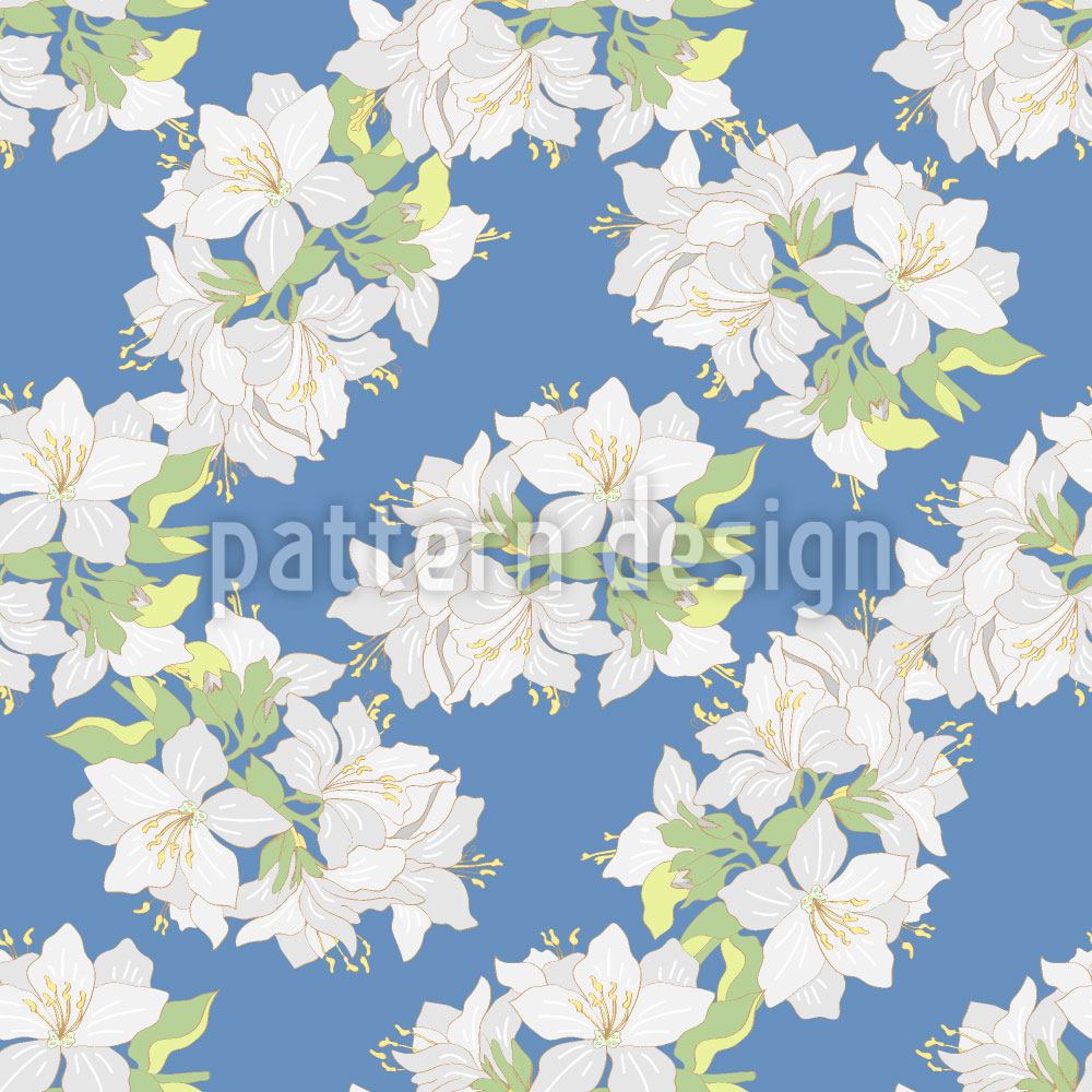 patterned-wallpaper-lily-bouquet