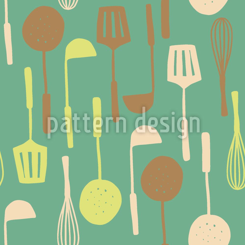 patterned-wallpaper-kitchen-utensils