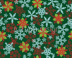 patterned-wallpaper-christmas-crystals-green