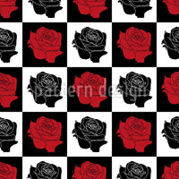 patterned-wallpaper-chess-board-with-roses