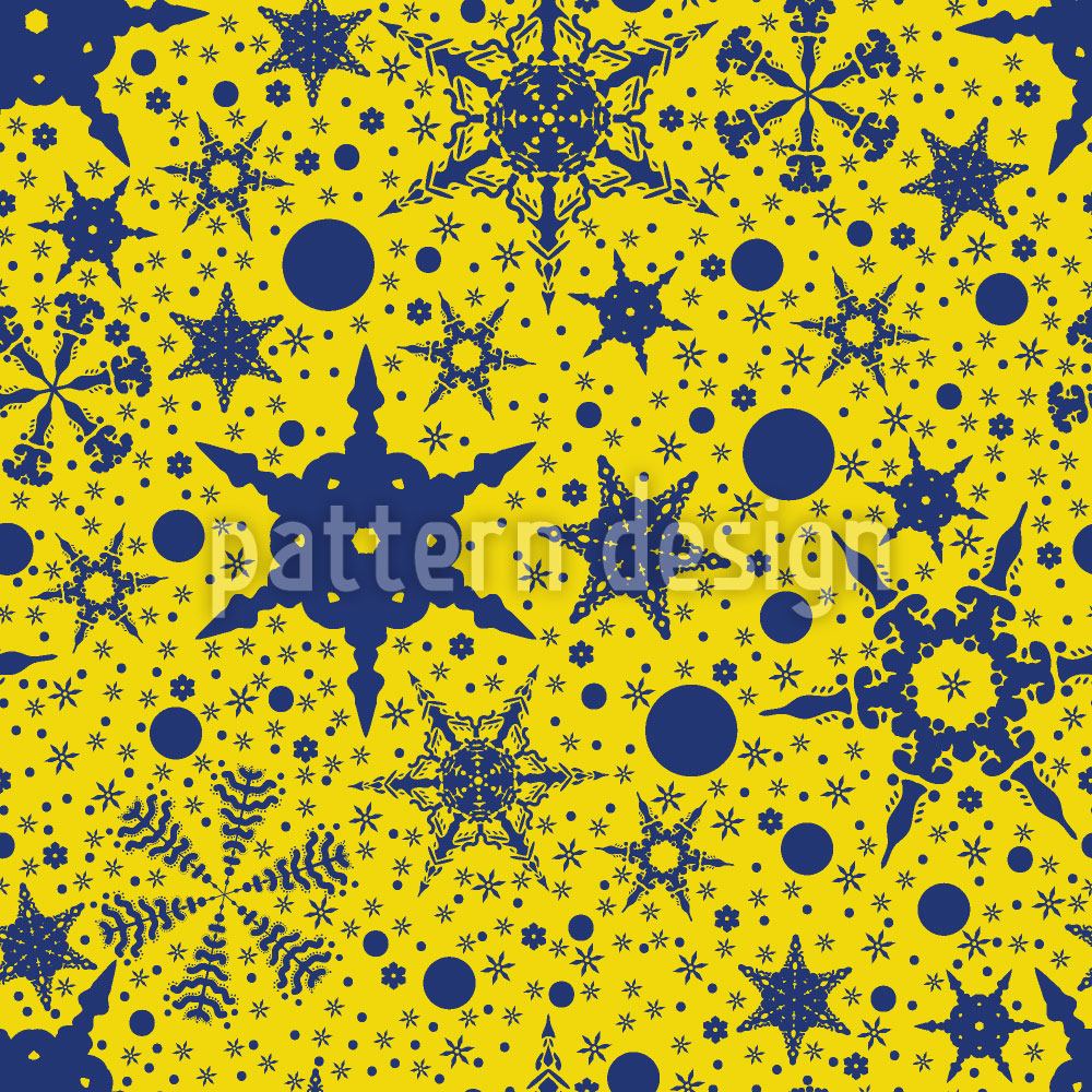 patterned-wallpaper-snowflake-decorations