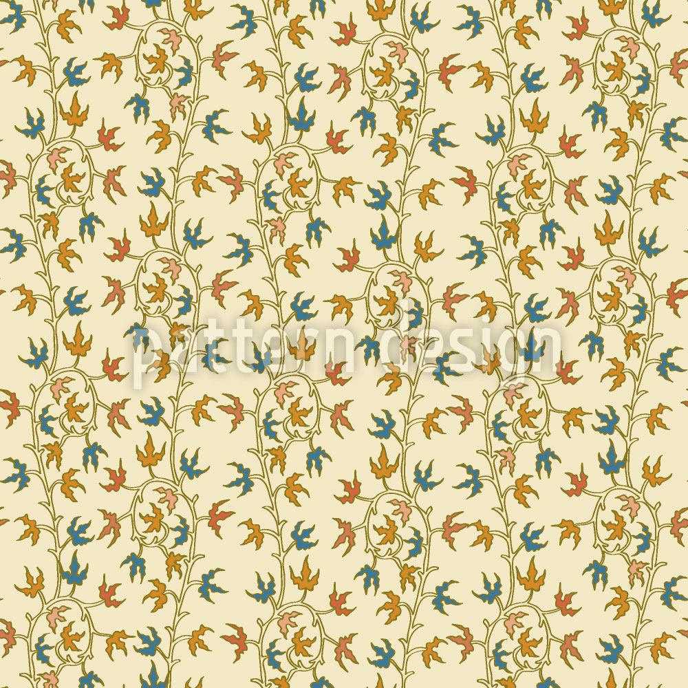 patterned-wallpaper-ivy-tendrillars-beige