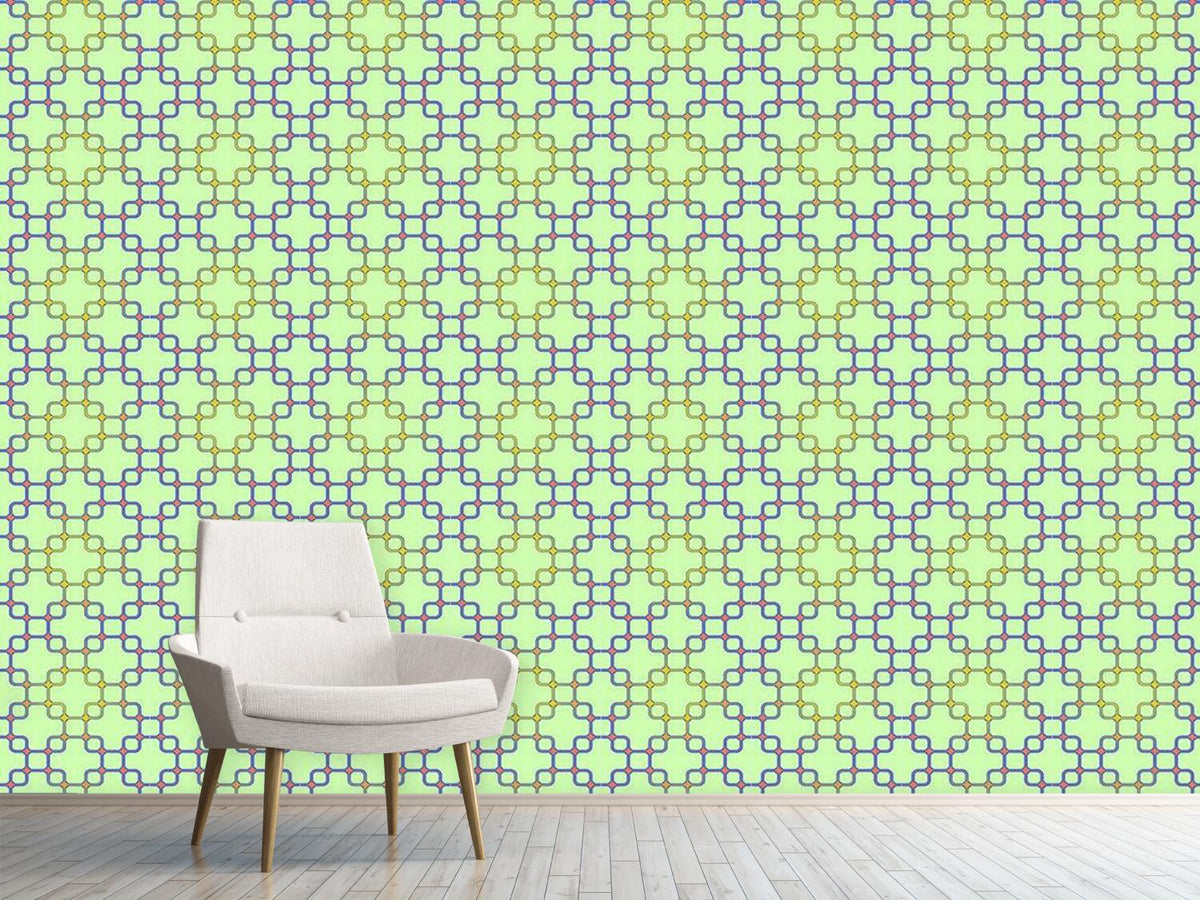 patterned-wallpaper-connection-of-squares