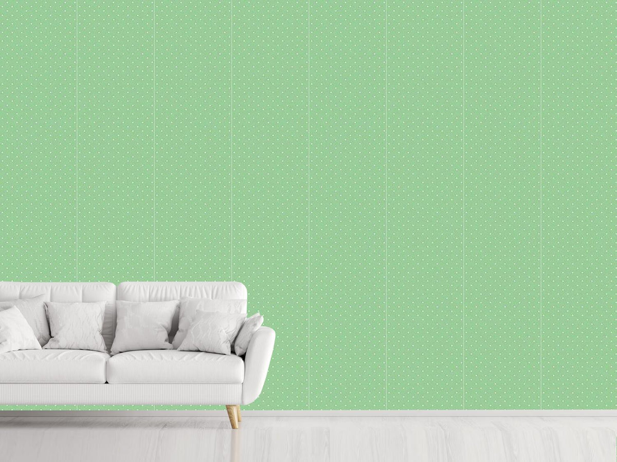 patterned-wallpaper-dots-on-green