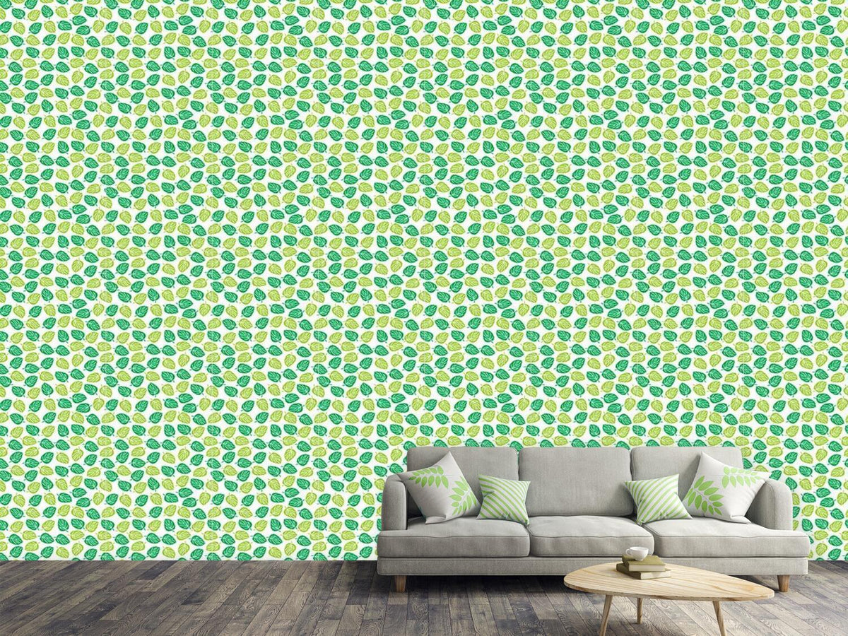 patterned-wallpaper-leaves-of-the-elm-tree