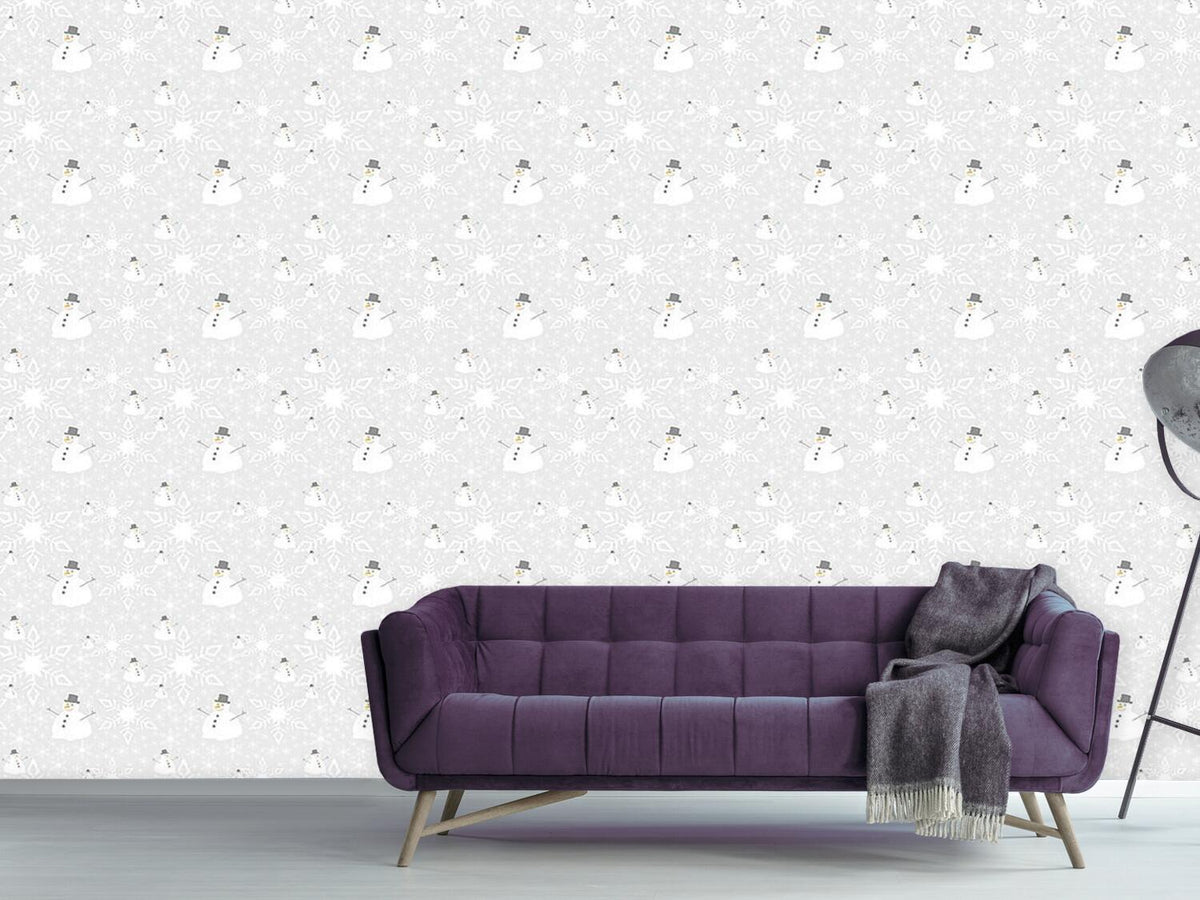 patterned-wallpaper-let-it-snow-man