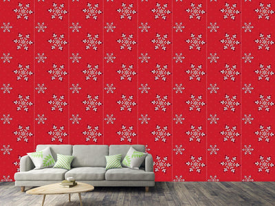 patterned-wallpaper-silver-flakes-red