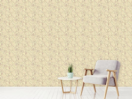 patterned-wallpaper-shellfish-yellow