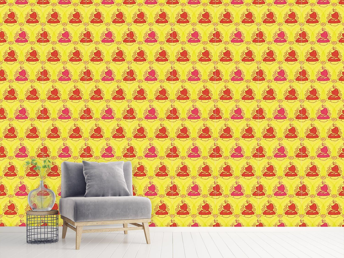 patterned-wallpaper-buddha-meditation