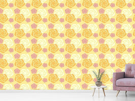 patterned-wallpaper-geometric-roses