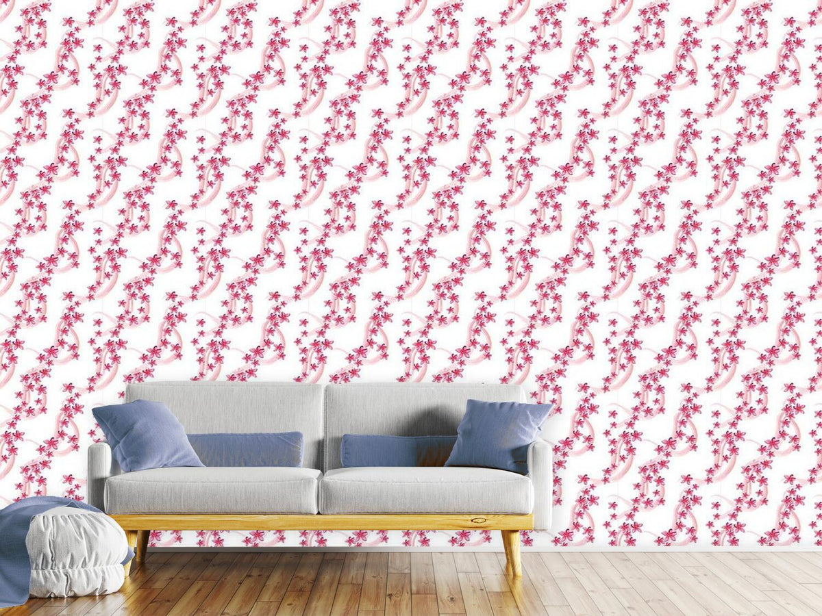 patterned-wallpaper-frangipani-blossoms