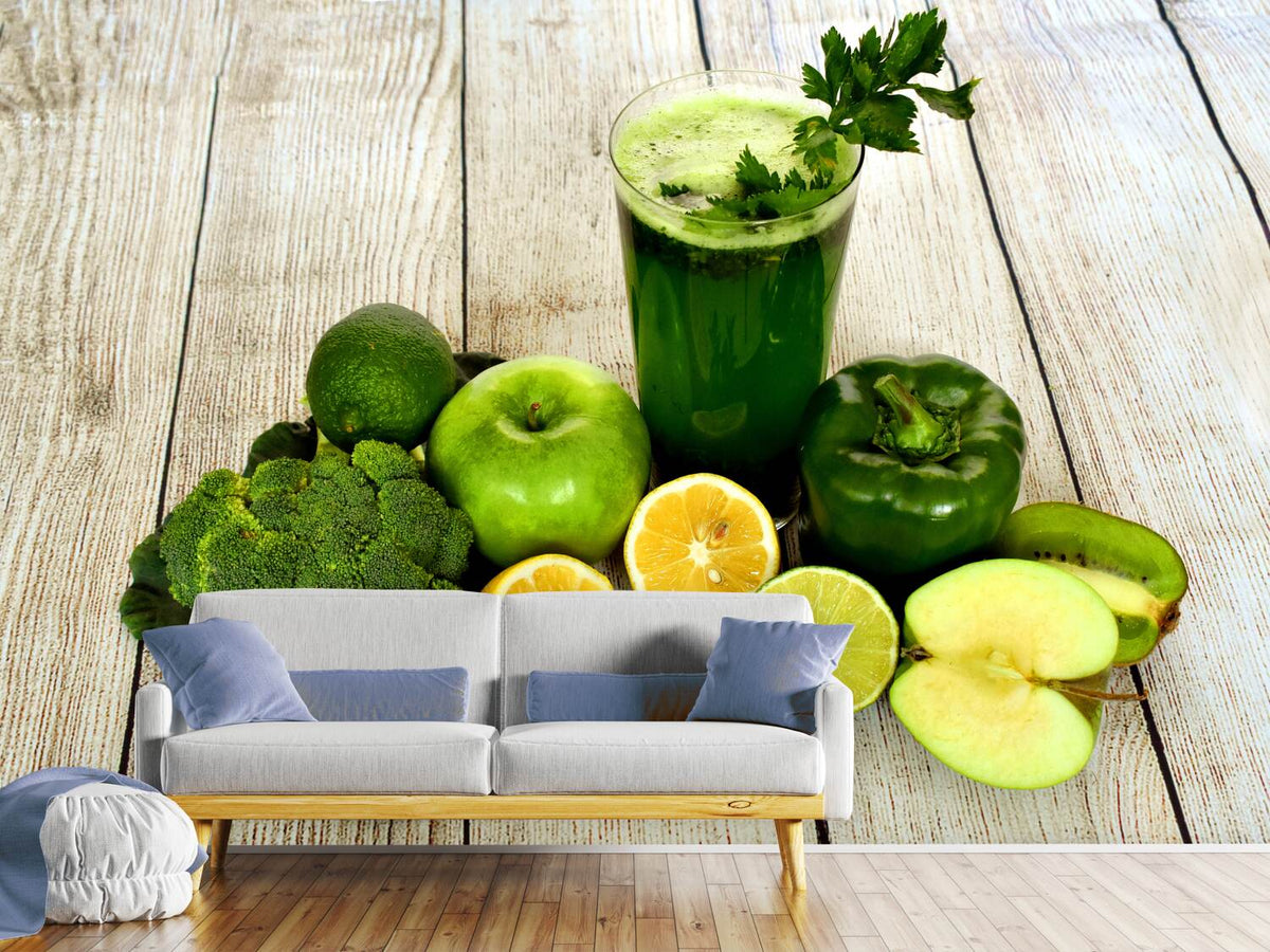 photo-wallpaper-ingredients-green-smoothie