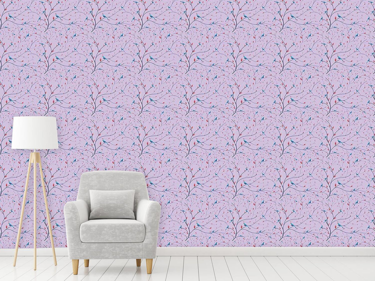 patterned-wallpaper-bluebirds-love