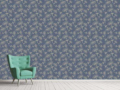 patterned-wallpaper-fan-flowers-on-blueprint