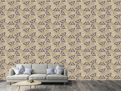 patterned-wallpaper-herbs-and-butterflies