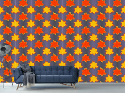 patterned-wallpaper-flaming-leaf