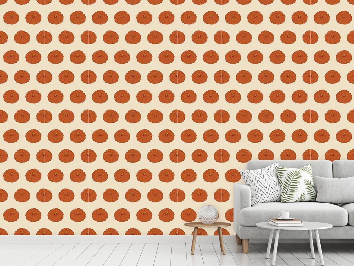 patterned-wallpaper-decorative-gourd-orange